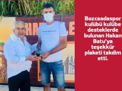 BOZCAADASPOR’DAN BATU’YA TEŞEKKÜR